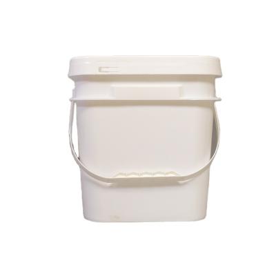 China 10L sqare white plastic pail new attractive price /eco-friendly white plastic sealed type for sale