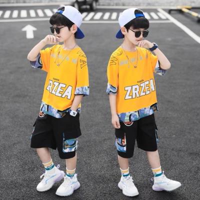 China Casual Customized Summer Children's Clothing Sequined Cool Dog Sets for Daily Wear Cotton Boys Clothing Sets for sale