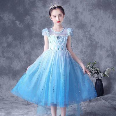 China Anti-wrinkle Sequins Mesh Girls Princess Vintage long Sleeve Wedding Party Birthday Tutu Dress for sale