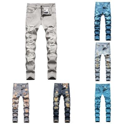 China Other New arrivals 2023 trending design clothes spring summer ripped jeans high quality streetwear men's jeans custom denim jeans for sale