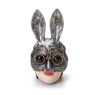 China Wholesale Home Miniature Statue Steampunk Bunny Girl Design Resin Decoration Figurine From China for sale