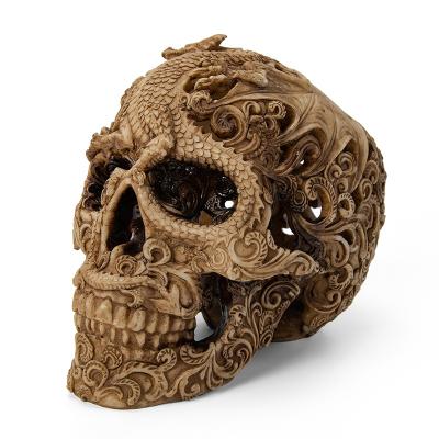 China Hot Selling Unique Design China Skull Dipped Halloween Customized Decoration Resin Crafts for sale