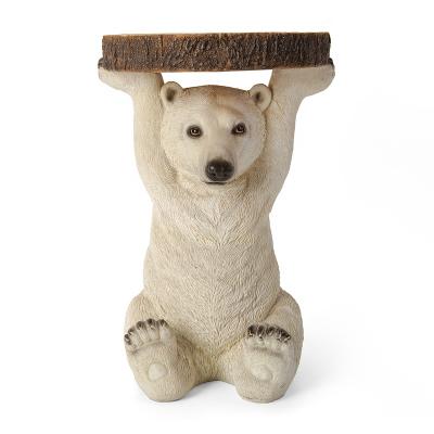 China Wholesale Creative Room Decor China White Bear Resin Art Home Decorative Ornaments Cute Desktop Crafts for sale