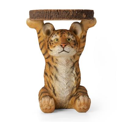 China China Art Resin Animal Figurine Tiger Statue Table Accept Custom Design Resin Craft Table Lifelike Animals Mold And Gift for sale