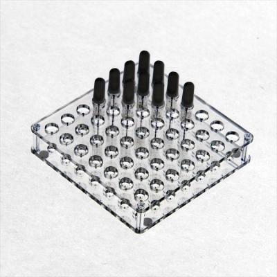 China Simply Operation Acrylic Clear Atomizer Display Stand Rack Display Holder For 510 Vape Battery And Cartridge for sale