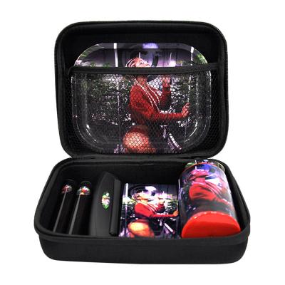 China Simply Operation Tool Case Smoke Tray Set Tobacco Hemp Kit New Product Rolling Smoking Set Many Pieces Metal Grinder for sale