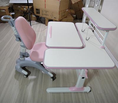 China Hot Environmental Material Modern Kids Height Adjustable Writing Table Children Desks Sales Desk Chair for sale