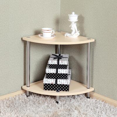 China Easy Assemble Modern Two Tier Storage Racks Convenient Space Saving Wall Corner Tables for sale