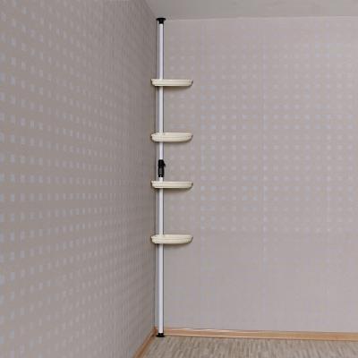 China Space Saving Hot Sales Wall Shelf Height Adjustable Bathroom Corner Racks Shampoo Storage Organizers for sale