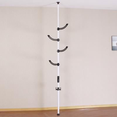 China Environmental Friendly Modern Simple Pole Fixed Cheap Corner Rack Coat Hanger Pole for sale