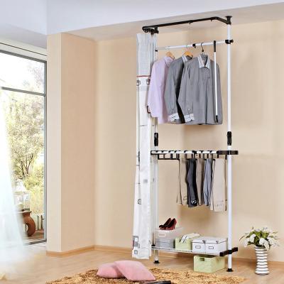 China Easy Assemble New Design Storage Wardrobe Easy Assemble Clothes Garment Hangers Racks Cabinet for sale