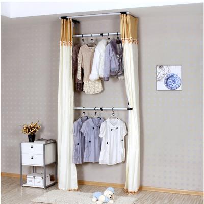 China Easy Assemble Hot Sales Ceiling Mounted Coat Storage Hanger Racks Pop Clothes Cabinet Hanging Design for sale