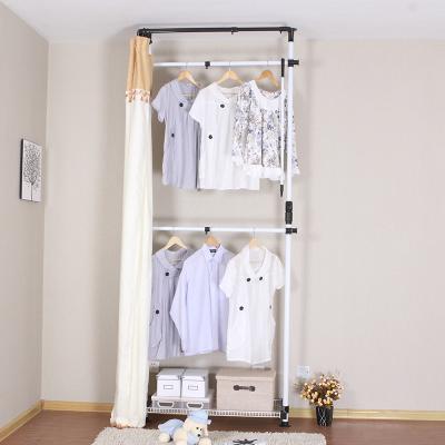 China Hot Sales Organizer Stored Clothes Hanging Racks Steel Pipe Storage Rack Stand Coat Storage Racks for sale