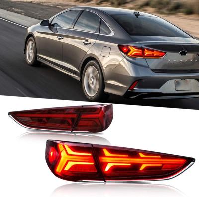 China White LED Reverse Light For Sonata 7th GEN Car LED Rear Lamp Fit For 2017-UP With Sequential Turn Signal+DRL+Brake For Hyundai Sonata Taillights for sale