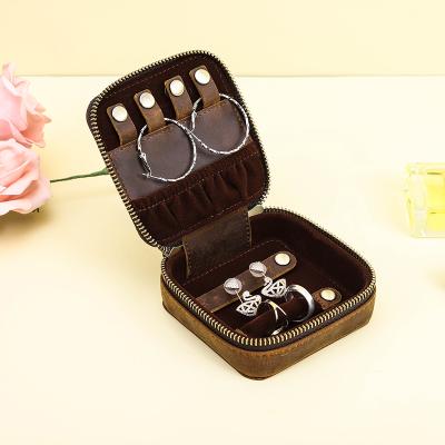 China Jewelry Packaging & Showcase 100% Custom Luxury Cowhide Leather Jewelry Packaging Gift Earring FAMILY CONTACT FAMILY Necklace Necklace Jewelry Box Organizer at Checkout 100% Retro for sale