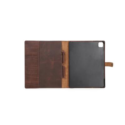 China Multifunctional Drop Shipping Custom Leather Laptop Case Protector Folder iPad Pro 12.9 Inch With Card Slots Pen Holder for sale