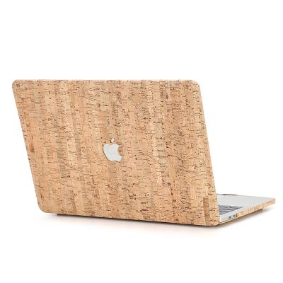 China Custom Pro Fashion Grain Wood Notebook PU Leather Hard Case Protector Apple Laptop Cover for Macbook Air 13.3 15.4 16 inch for sale