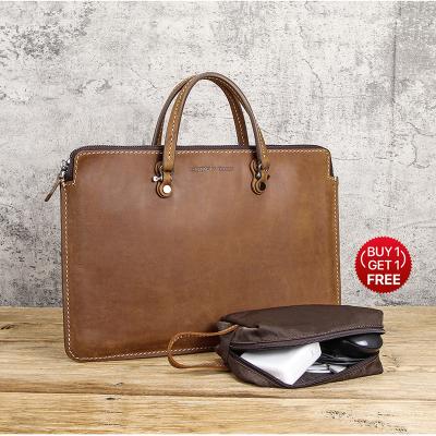 China Handbag Briefcase Bag Laptop Cover Eco-friendly Genuine Leather Leather For MacBook Pro Air 15 Dell XPS 15 Surface Go Pro HP Spectrum 15 for sale