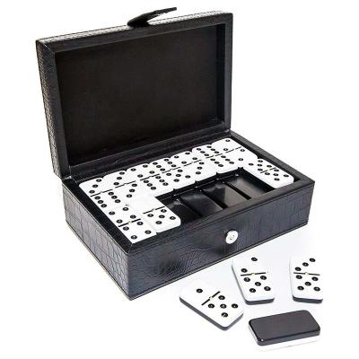 China Promotion Premium Classic 55 Pieces Double Domino Brand New In Durable Crocodile Leather Box for sale