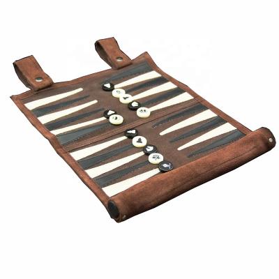 China Promotion Sweden Backgammon Playset Travel Rolled Game Set For Adults for sale