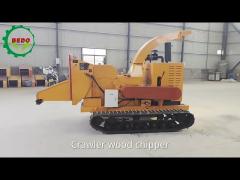 Crawler Wood Branch wood Chipper Shredder Machine Diesel Engine 102HP