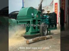 Alloy Steel Potable Wood Crusher Machine 10mm Screen Hole Size