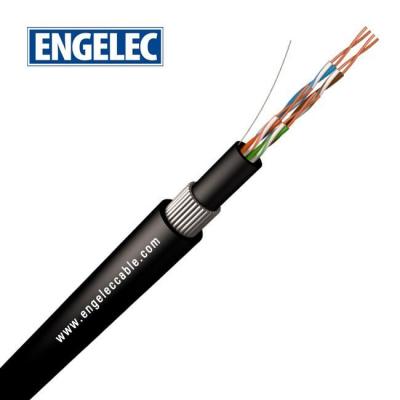 China Solid annealed copper 305m SWA U/UTP Cat 5E Lan Cable outdoor armored manufacturer belden utp cat6 lan cable for sale