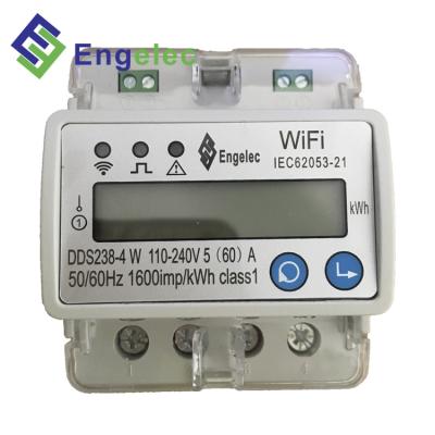 China ON/OFF Control 110-240V, 50/60Hz Protection Electric Meter Reading Smart APP Energy WiFi Current-Voltage Instrument DDS238-4 W for sale