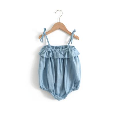 China Cotton Sleeveless Sunsuit Babies Overall Soft Outfit Infant Summer Romper Jumpsuit for sale