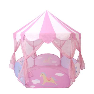 China Easy Foldable Kids Play Tent Party Kids Circus Folding Castle Play Tent with Stars Kids Playhouse Easy Folding Tent for sale