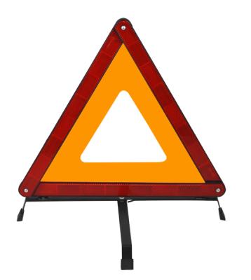 China High Visibility Safety Road Light Car Emergency Tool Kit Sign Tripod Flasher Warning Triangle For Road Safety for sale