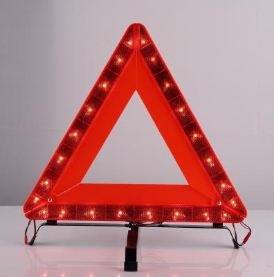 China high visibility & LED flashlight led lithium battery china safety road light car emergency tool kit sign tripod flashing warning triangle for sale