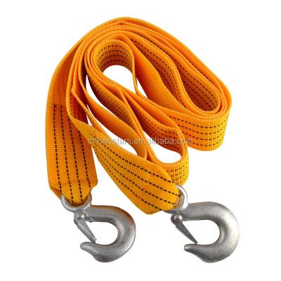 China Emergency Towing 3 Ton Tow Rope Strap With Hook For Car Emergency Towing for sale