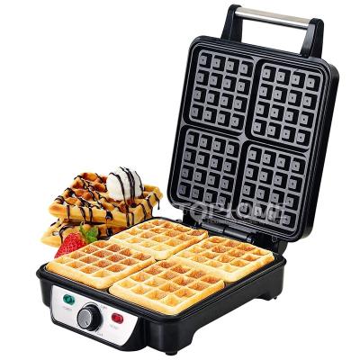 China New Thermostat 1100W 4 Slice Adjustable Belgian Waffle Maker Belgium Waffle Maker for sale