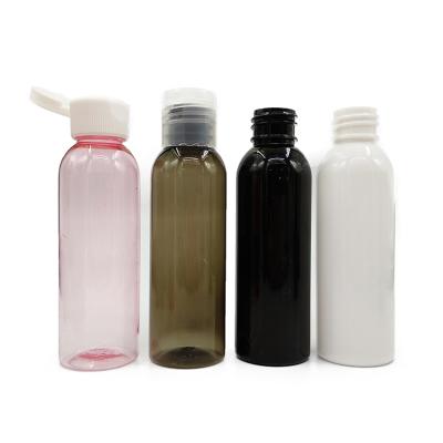 China Stock 30ml 50ml 100ml 120ml PET Eco Friendly Recyclable Transparent Cosmetic Bottles Spill Top Caps for sale