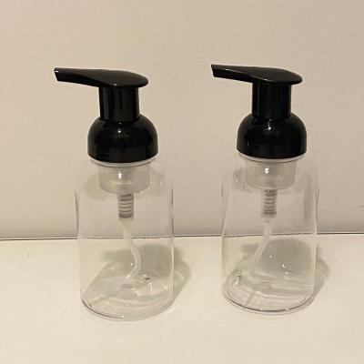 China Any Type Of China Factory Wholesale 250ml Liquid Square Bottle Recycled Foaming Pet Soap Plastic Pump for sale