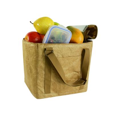 China Cooler Bag Borsa Thermal Packaging Insulated Paper Waterproof Hand Carry Meal Prep Food RPET Insulated Picnic Tyvek Eco Friendly Lunch Bag for sale