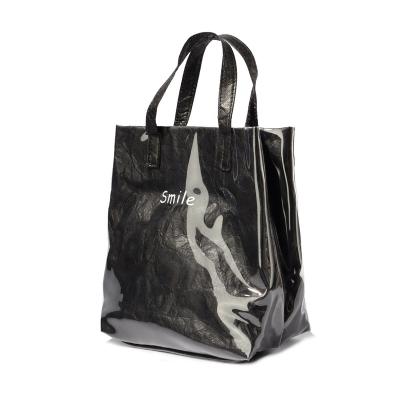 China Durable Clear Tote Bag PVC Customized Wholesale Packaging TPU Jelly Tyvek Double Layer Fashionable Shopping Bag for sale