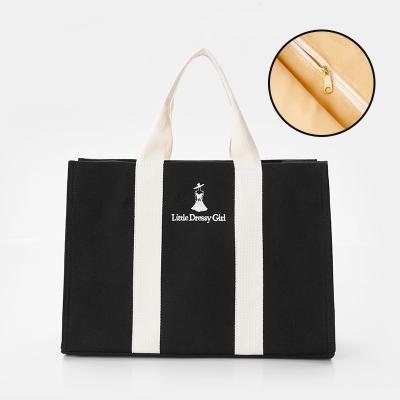 China Custom Logo Persinalized Shopping Bag Handled Canvas Tote Bag Eco Friendly Shipping for sale