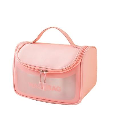 China Fashion PVC cosmetic bag zipper beauty skin care cosmetic pouches portable clear makeup bag custom PVC cosmetics wholesale for sale