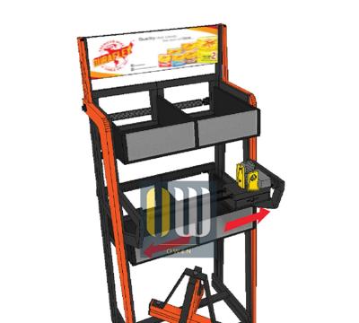 China Customized Metal Floor Display Rack Supermarket Commercial Deployment Retail Display Stands For Food for sale