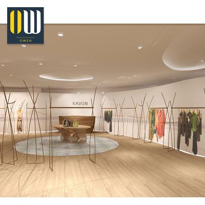 China Commercial Deployment Luxury Woman Clothes Store Display Furniture Ladies Clothing Store Design for sale