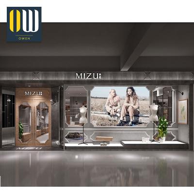 China Commercial Deployment High End Clothes Store Window Display Clothes Display Stand Metal Display Rack For Store for sale