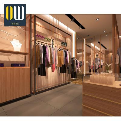 China High quality ladies clothing store boutique shop furniture commercial deployment display shelves for clothing store for sale