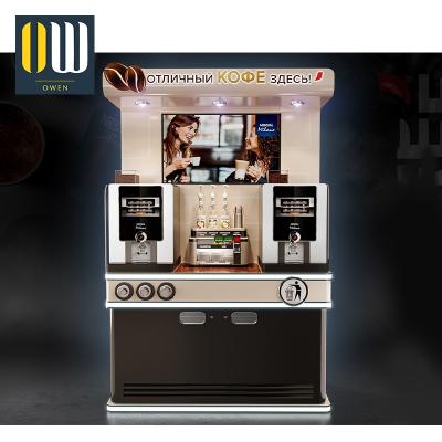 China Indoor Coffee Kiosk Stand Kiosk Retail Coffee Commercial Deployment Kiosk For Sale for sale