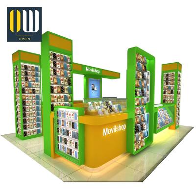 China Mobile Phone Kiosk Mobile Phone Display Kiosk Mobile Phone Mall Kiosk Commercial Deployment Design for sale