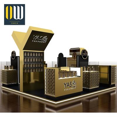 China Commercial Deployment Perfume Kiosk Fixtures Perfume Kiosk Showcase Perfume Display Kiosk Design for sale