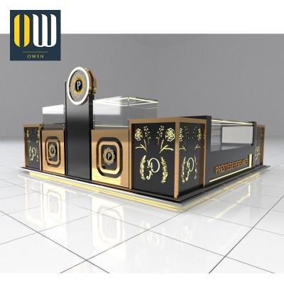 China Perfume Kiosk Fixture Perfume Mall Kiosk Perfume Kiosk Showcase Commercial Deployment Display for sale