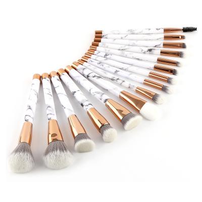 China Wholesale Angular blush kabuki 15pcs natural hair makeup set brush good quality custom made for sale