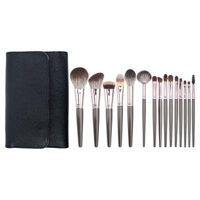 China Angular Blush Professional High End Soft Animal Hair Makeup Brushes Natural Goat Hair Makeup Brush Set for sale